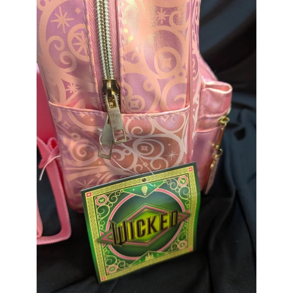 Wicked So Popular Backpack Metallic Crown Glinda Main Compartment Front Pocket